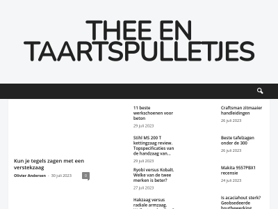 Screenshot van theeentaartspulletjes.nl